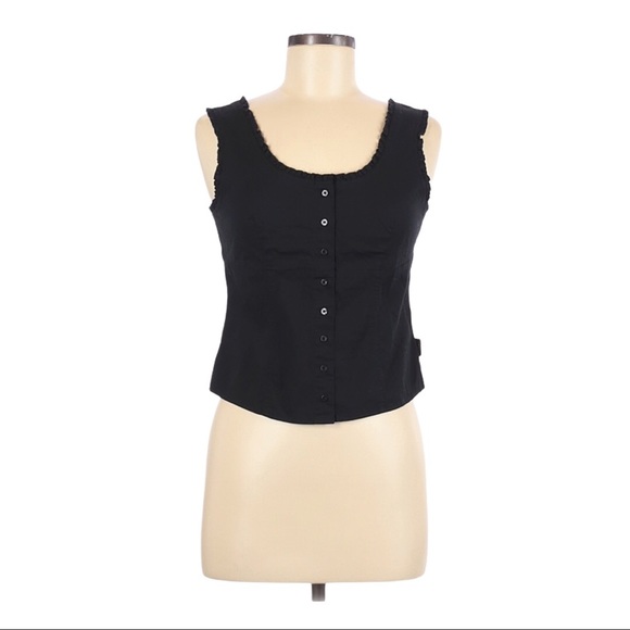 Guess Tops - Guess Black Sleeveless Tank Top